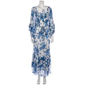 Fillyboo Floral Print Boho Maxi Dress Women's Size M